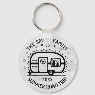 Custom Rustic Camping Camper Trailer Rv Lifestyle Schlüsselanhänger