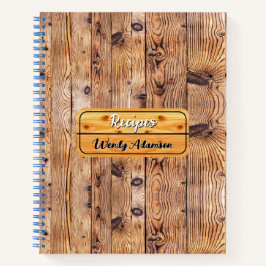 Custom Rustic Familie Rezept Journal. | Retro Wood Notizbuch