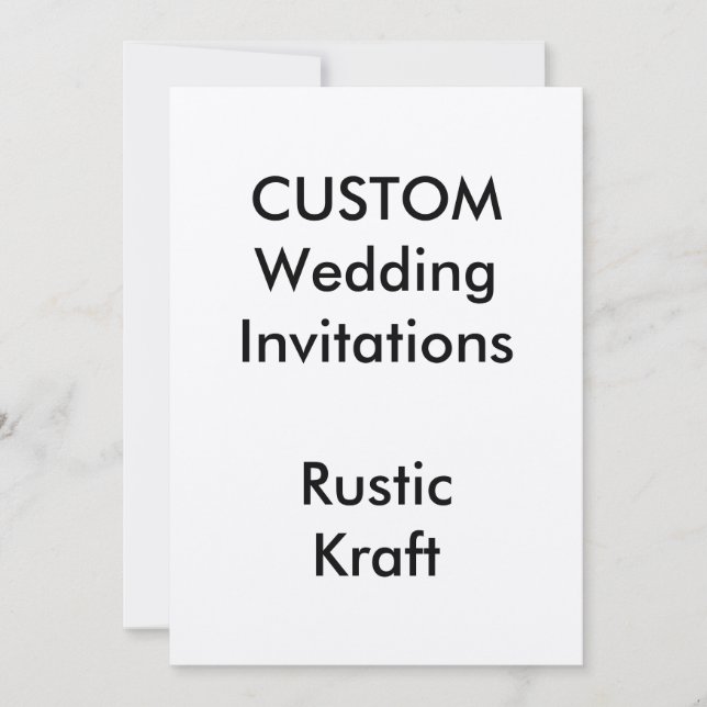 Custom RUSTIC KRAFT Wedding Einladungen 5"x7" (Vorderseite)