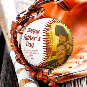 Custom Rustic Vintag Vatertag Foto Baseball