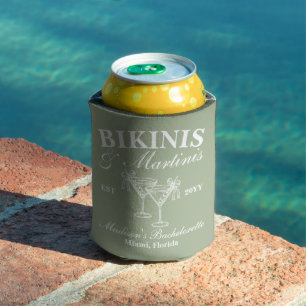 Custom-Sage-Bikini und Martini-Junggeselinnen-Absc Dosenkühler