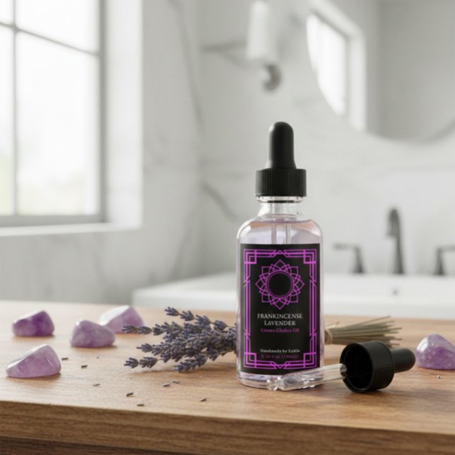 Custom Sahasrara Crown Chakra Essential Oil Label Weinetikett (Von Creator hochgeladen)