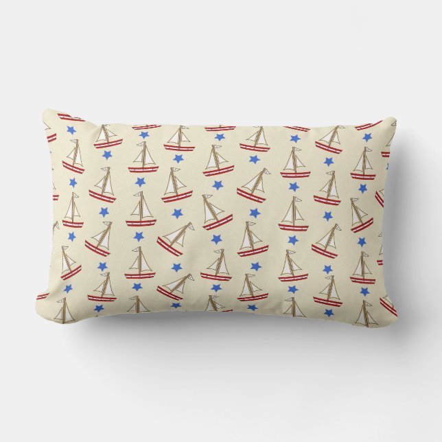 Custom Sailboote Throw Kissen (Vorderseite)