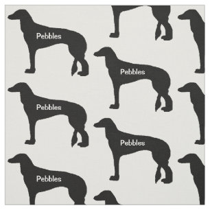 Custom Saluki Dog Silhouette Stoff
