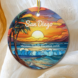 Custom San Diego Imitate Hartglas Keramik Ornament