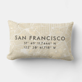 Custom San Francisco Map | Beige Lendenkissen