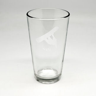 Custom Sand Etched Pint Glass #16