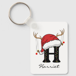 Custom Santa Alphabet Keychain Gift for Coworkers Schlüsselanhänger