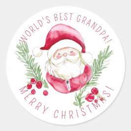 Custom Santa Claus DIY Holiday Weihnachtsvibe Runder Aufkleber