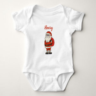 Custom Santa Claus Weihnachts Flip Flops Baby Strampler