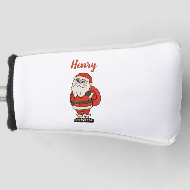 Custom Santa Claus Weihnachts Flip Flops Golf Headcover (Vorderseite)