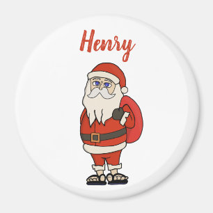 Custom Santa Claus Weihnachts Flip Flops Magnet