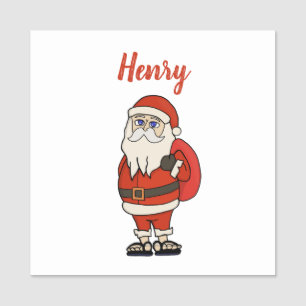 Custom Santa Claus Weihnachts Flip Flops Namensschild