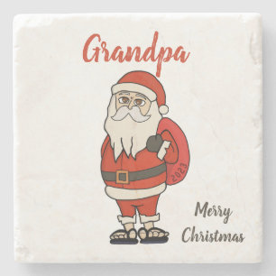 Custom Santa Claus Weihnachts Flip Flops Steinuntersetzer