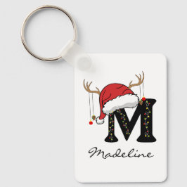 Custom Santa Monogram Keychain for Teachers Schlüsselanhänger
