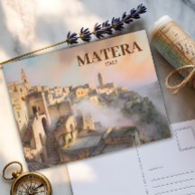 Custom Sassi di Matera Italien Reisen Wasserfarbe