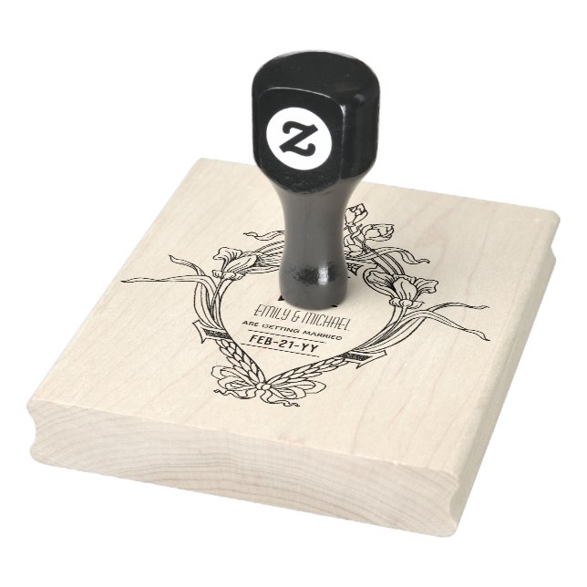 Custom Save the Date ART DECO Gatsby Style Gummistempel (Stempel)