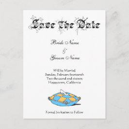 Custom Save the Date Cinderella Slipper auf Aquama Ankündigungspostkarte