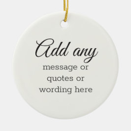 CUSTOM Schlicht Elegante White Keramik Ornament
