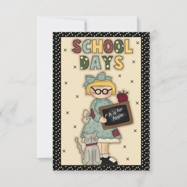 Custom School Days Card (Vorderseite)