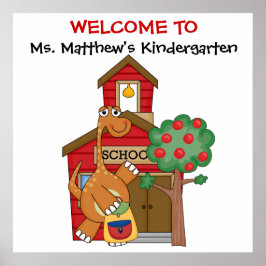 Custom School est Dino-riffic Welcome Poster