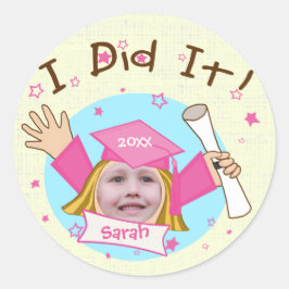 Custom School Girl's Grad Abschluss Stickers