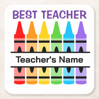 Custom School Graphics, Personalisieren Lehrer Ges Rechteckiger Pappuntersetzer