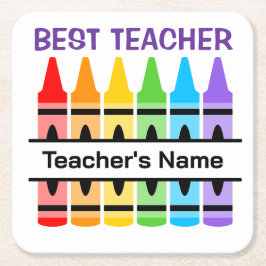 Custom School Napkins, Personalisieren Lehrergesch Rechteckiger Pappuntersetzer