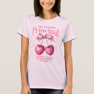 Custom School Principal Niedlich Pink Coquette Che T-Shirt