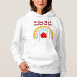 Custom School Rainbow National Board Lehrer Hoodie