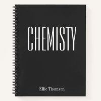 Custom School Subject Chemie Schwarz-weiß Name