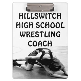 Custom School Wrestling Coach Klemmbrett
