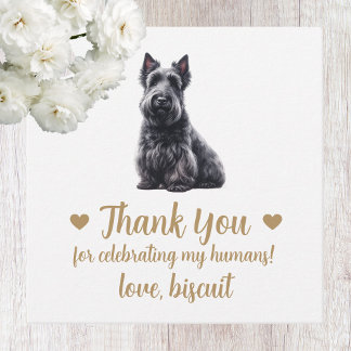 Custom Scottish Terrier Dog Gastgeschenk Hochzeit  Geschenkanhänger