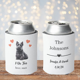 Custom Scottish Terrier Pet Wedding Can Cooler Dosenkühler