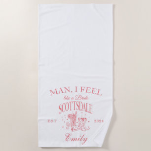 Custom Scottsdale Bachelorette Modern Beach Handtu Strandtuch