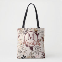 Custom Script Monogram Fall Folies Blush Pink