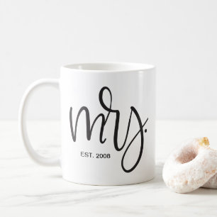 Custom Script, "Mrs." FESTGESTELLT Kaffeetasse