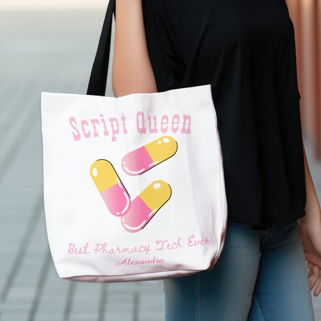 Custom Script Queen Pink Kapsel Pharmacy Tech Tasche (Von Creator hochgeladen)