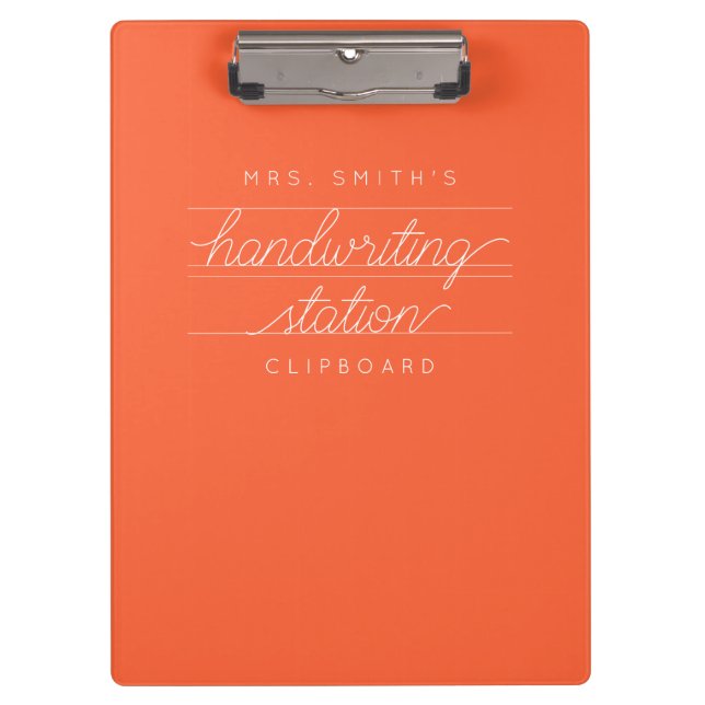 Custom Script Teacher oder Student Clipboard Klemmbrett (Vorderseite)