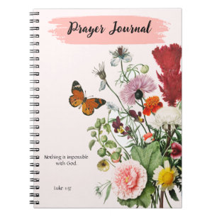 CUSTOM Scripture Verse Luke 1:37 - Prayer Journal Notizblock