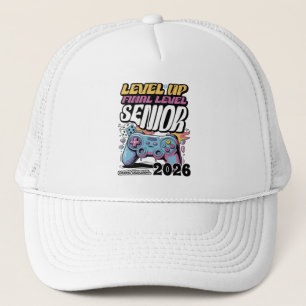 Custom Senior Class of 2026, Funny Gamer Graduate Truckerkappe