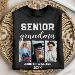 Custom Senior Oma Abschluss Foto & Name T-Shirt