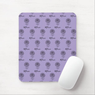 Custom September Aster Birth Blume Geschenk für di Mousepad