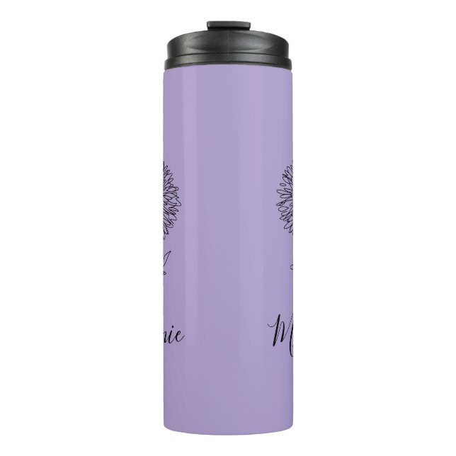 Custom September Aster Birth Blume Geschenk für di Thermosbecher (Vorderseite)