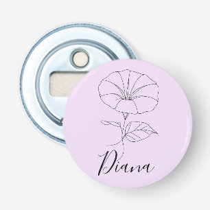 Custom September Morning Glory Birth Blume Geschen Flaschenöffner