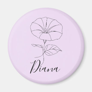 Custom September Morning Glory Birth Blume Geschen Magnet