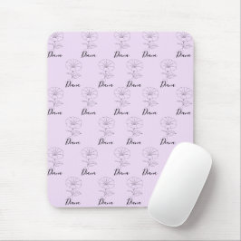 Custom September Morning Glory Birth Blume Geschen Mousepad