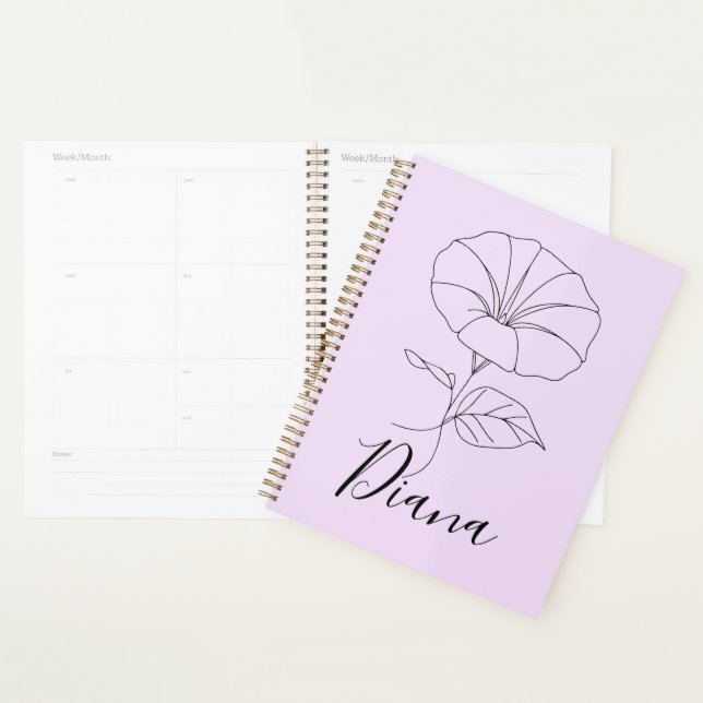 Custom September Morning Glory Birth Blume Geschen Planer (Anzeige)