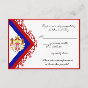 Custom Serbische Hochzeitskarten UAWG RSVP Karte