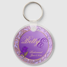 Custom Shades of Lavender Bridesmaid Keepake